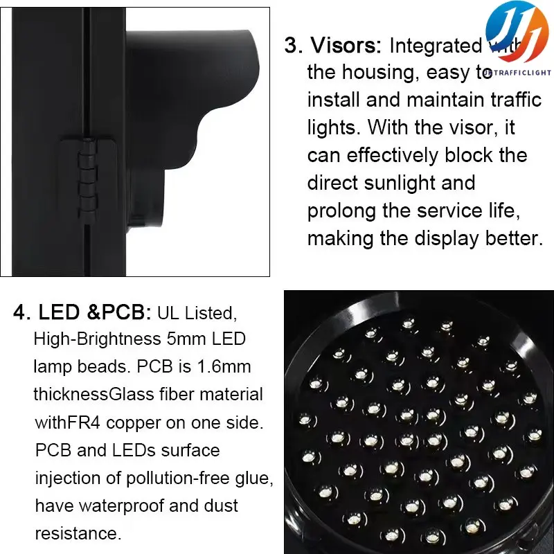 Red Green Yellow Led Traffic Light Safety Signal Light 200mm for Road System (4).jpg