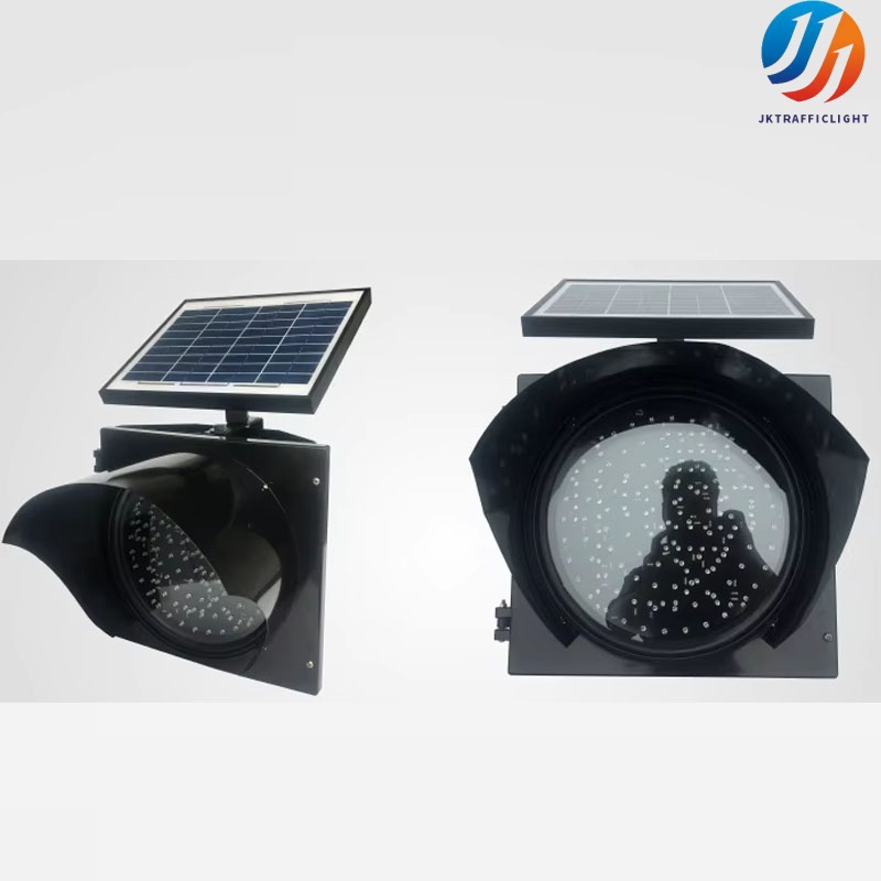 Solar Powered Flashing Yellow Led Traffic Signal Light 200mm 300mm Plastic Material Strobe Warning Lights (4).jpg