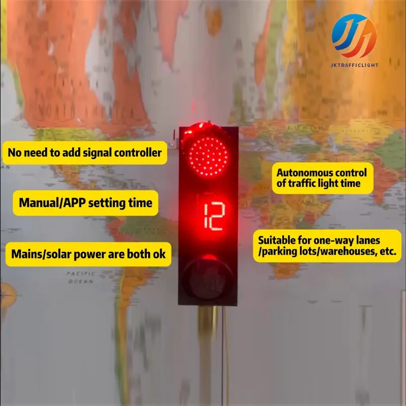 Internal Controller Automatic 200mm Traffic Signal with Time Counter