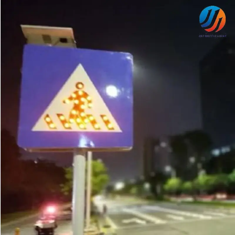 Solar Pedestrian Warning Sign