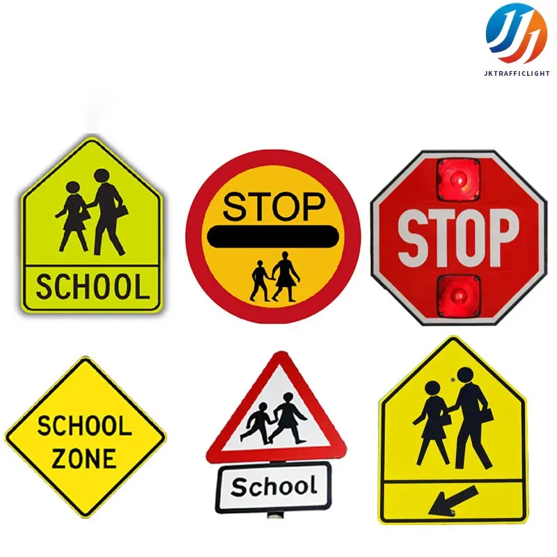 Solar School Zone Safety Sign LED Aluminum Traffic Warning Light Sign for School Bus Students (2).jpg
